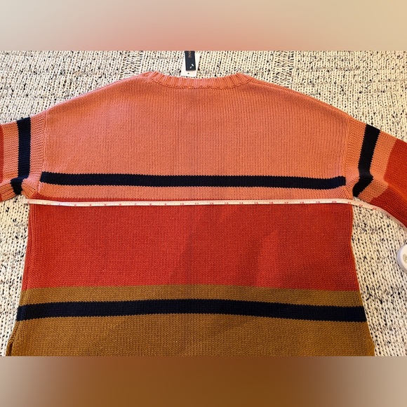 Pendleton Women’s Relaxed-fit Stripe Pullover Sweater Pink Tan Size M NWT - Picture 7 of 8